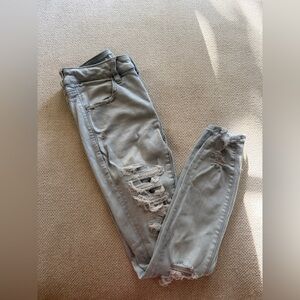 American Eagle Light Blue Distressed Jeans